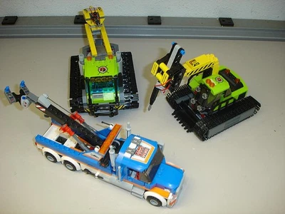 Set Of 3 Lego Vehicles For Sale. 60056 Tow Truck, 60122 Crawler, 60124 Drill Rig - Image 1 of 4