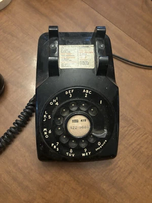 Teléfono giratorio negro 502X de colección BELL SYSTEM WESTERN ELECTRIC dial metálico de escritorio Foto 1 de 4