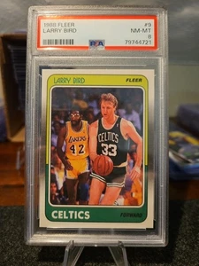 1988 FLEER #9 LARRY BIRD PSA 8 NM-MT - NEW SLAB- HOF - Picture 1 of 2
