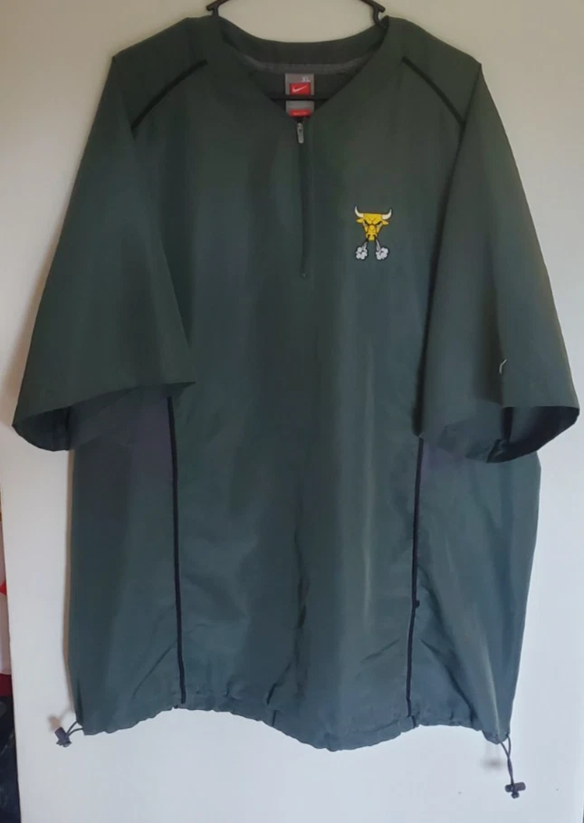 Chicago Bulls Vintage Nike FitDry Army Green Shootaround Warm Up Shirt XL - Image 1 of 4