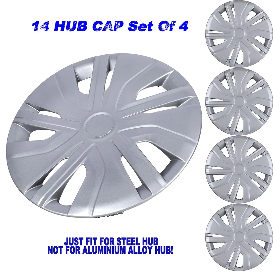 NUEVO Juego de Tapacubos para Mitsubishi Mirage 2014-2025 Premium Réplica 14" Cubierta de Rueda Foto 1 de 4