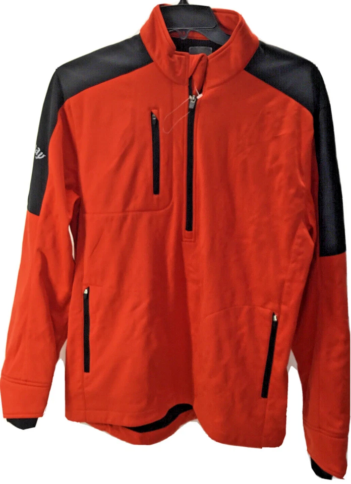Callaway mens sweater half zip, Red/Black, Size Large - Image 1 of 1
