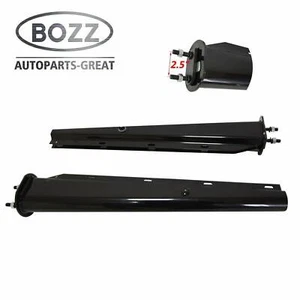 Black Mud Flap Hangers Kenworth Peterbilt Freightliner Volvo 2.5" Bolt Pair - Picture 1 of 7