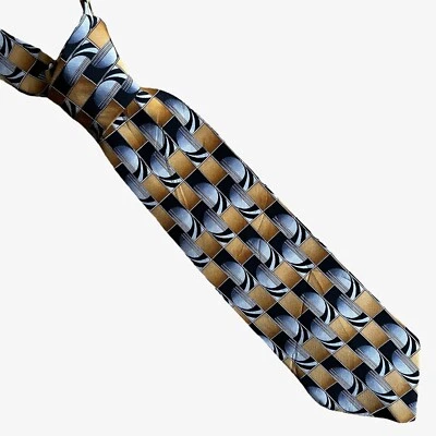 Vintage 90s Vodka Molecule Under The Microscope Cocktail Collection Silk Tie - Image 1 of 4