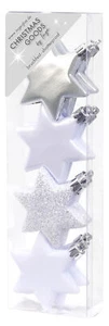 8 Sterne 6cm Kunststoff Christbaumschmuck Weihnachtsbaumschmuck Dekoanhänger - Bild 1 von 1