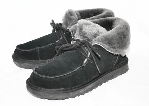 Stivali donna UGG Diara montone taglia 12 neri scamosciati e shearling 1113090