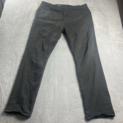 Pantalones para hombre AG Adriano Goldschmid Everett 38x32 marrón oscuro gamuza elástica cómodos Foto 1 de 4