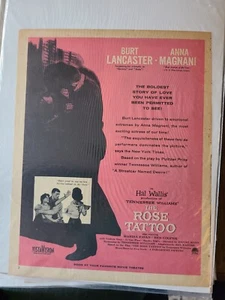 1956 Magazine Movie Ad  "The Rose Tattoo" - Picture 1 of 2
