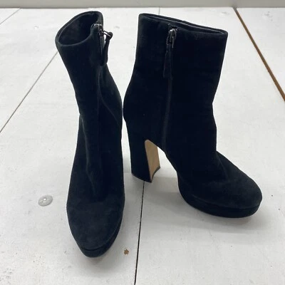 Botines Alexandre Birman Loreta plataforma gamuza negra para mujer talla 35,5” Foto 1 de 4