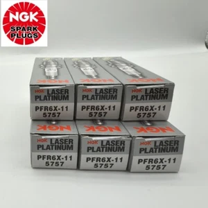 6PCS NEW NGK PFR6X-11 5757 Platinum Spark Plug For Audi A4L A5 A6 A6L A7 A8L Q5 - Picture 1 of 8