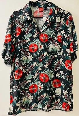 Brand New Enjoy Coca Cola Hawaiian Shirt Novelty Men's Small Cabana - Image 1 of 4