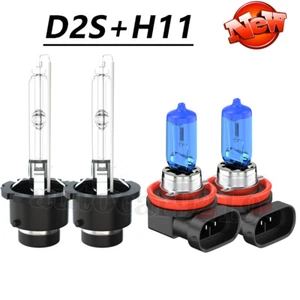 For Infiniti Q60 2014-2019 6000K LED/HID Headlight High Low+Fog Light Bulbs Kit - Picture 1 of 21