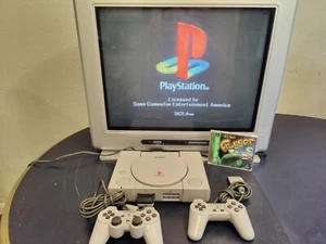 Official Sony PlayStation 1 PS1 Console Bundle w/ Game, 2 Controllers, Mem Card - Picture 1 of 21