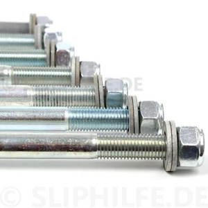 Stahl-Achse M16 Kielrollen Achse | L: 170_240_250_260_280_300_320_340 mm - Bild 1 von 9