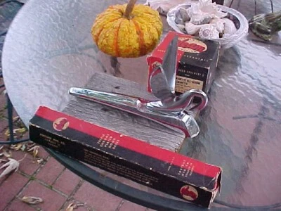 1950s Packard Hood Ornament Chromed Cormorant w Base NOS Aftermarket Orig Boxes! - Image 1 of 4