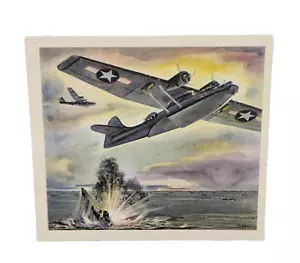 Konsolidierte "Catalina" 1942 Coca Cola Amerikas Kampfflugzeuge Karte - Bild 1 von 2