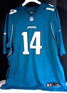 Nike NFL Jacksonville Jaguars Football Jersey Men's XL Teal Blue #14 Blackmon - Picture 1 of 11