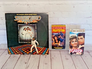 Two John Travolta Movies VHS and Motion Picture Soundtrack Vinyl Record Bundle - Picture 1 of 24