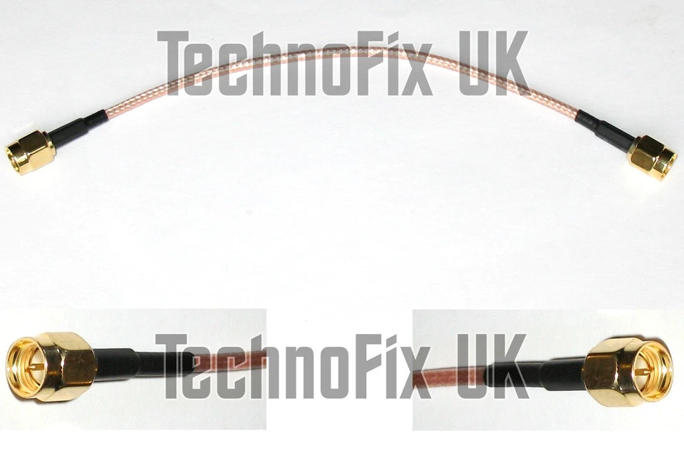 SMA male to SMA male pigtail patch lead 15cm RG-316