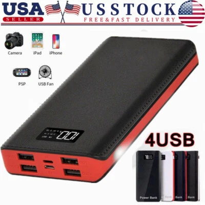 Banco de alimentación portátil 9000000 mAh cargador de batería externo USB LCD para teléfono celular Foto 1 de 4