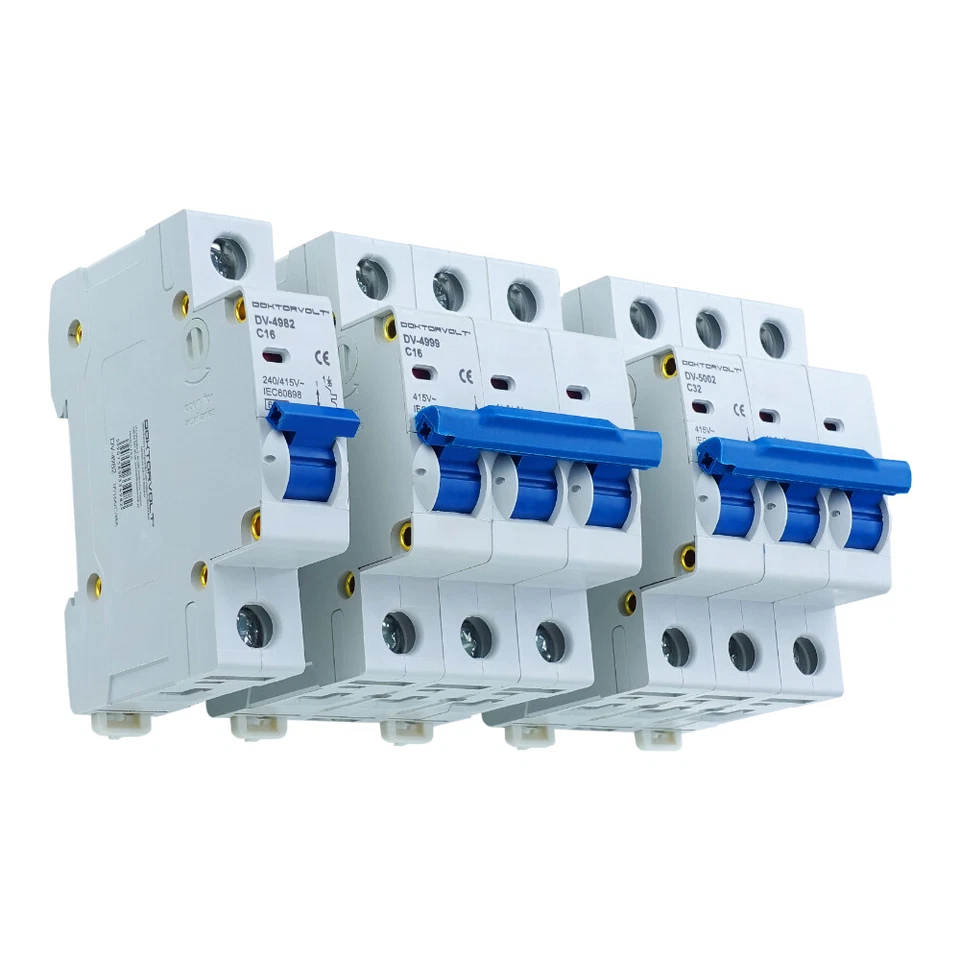 DOKTORVOLT LS-Schalter Leitungsschutzschalter Sicherungsautomat B, C 1-/3-polig nach Wahl