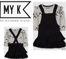 New Baby Girls Black Ruffle Pinafore Dress Ex Mothercare My K Myleene Klass