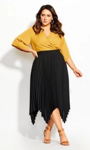 City Chic Black Hi Lo Skirt S/16 ($69) - Picture 1 of 7
