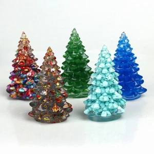 Natural Quartz Crystal Tumbled Resin Christmas Tree Decoration Reiki Healing New - Picture 1 of 16