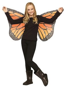 Butterfly Wings Soft Fabric Child Costume Accessory, One Size, Orange-Yellow - Picture 1 of 2