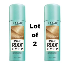 L'Oreal Magic Root Cover Up Spray 2oz Light Brown Temporary Gray Concealer 2-pk - Picture 1 of 2