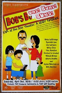 BOB’S BURGERS 2016 Gig Portland Oregon Comedy Live Show Baby LeStrange - Picture 1 of 1