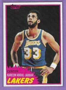 1981 Topps #20 Kareem Abdul-Jabbar Los Angeles Lakers NM - Picture 1 of 2