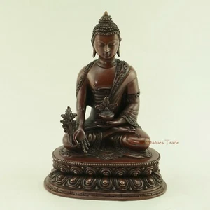 Medicine Buddha / Menla Copper Statue for the Tibetan Buddhist Monastery / Altar - Picture 1 of 4