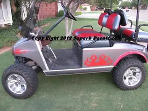 GOLF Cart Kart Flames Flame Graphics Decal Decals CLUBS Kart EZGO Club Car - Bild 1 von 10