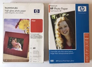 Papier fotograficzny HP 4x6 partia 2 błyszczących papierów fotograficznych premium wysoki połysk 120 ct łącznie - Zdjęcie 1 z 5