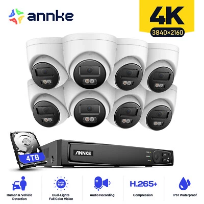 Sistema de cámara de seguridad ANNKE 12MP 8CH NVR 4K 8MP PoE visión nocturna color exterior Foto 1 de 4