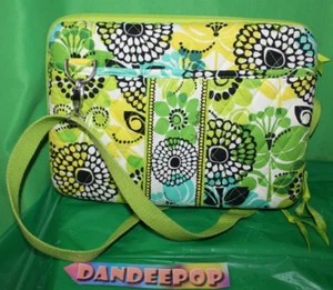 Vera Bradley Lime's Up Green Pattern Padded Laptop Portfolio Case Retired - Picture 1 of 7