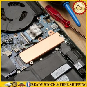 0.5mm 401W Copper Heat Sink with Thermal Pad for M.2 2242 2280 NVMe SSD (TN80) - Bild 1 von 7