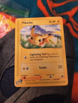 Pokemon Pikachu Card 50 HP Lightning Tail Tackle 2002 Pokemon - Image 1 of 2