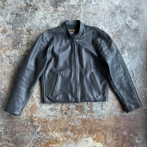 Vtg Vanson Leather Jacket L Perforated Bike Cafe Racer Jacket Motorcycle USA - Picture 1 of 7