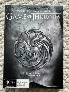 Game Of Thrones : Season 6 (6 DVD Set, 2016) - Exclusive Bonus Disc - REG 4 - Picture 1 of 6