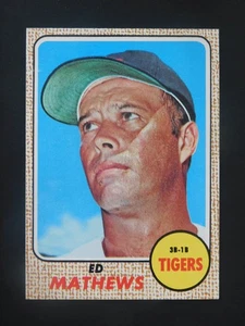 1968 Topps Baseball Card #58 Ed Mathews (NM+) - Picture 1 of 2