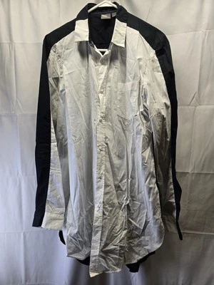 Asos Men's Long Sleeve Button Up Shirt Size M White Front & Black Back  - Image 1 of 3
