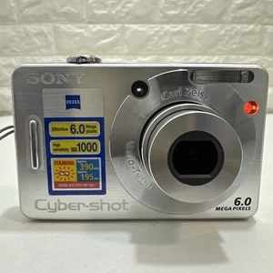 Sony Cyber-shot DSC-W50 6.0MP 3x Zoom Digital Camera Carl Zeiss Vario Tessar - Picture 1 of 23