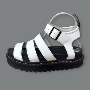 Dr Martens Blaire Womens Size 8 Leather Strappy Platform Gladiator Sandals White - Picture 1 of 11
