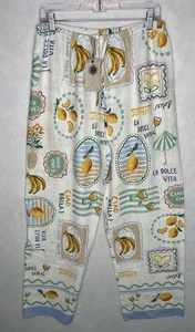 Label of Love Hose Damen Large Lemon Print La Dolce Vita Lounge Leinenmischung - Bild 1 von 13