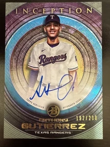 2022 Bowman Inception - Prospect Autographs Anthony Gutierrez #PA-AG /200 - Picture 1 of 2