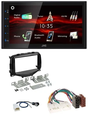 JVC USB Bluetooth MP3 DAB 2DIN Autoradio für Toyota Aygo (2014-2021) - Bild 1 von 4