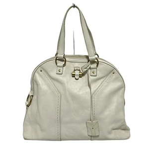 Auth YvesSaintLaurent rivegauche (YSL) Muse Bag 153959 Cream Leather - Handbag - Picture 1 of 9