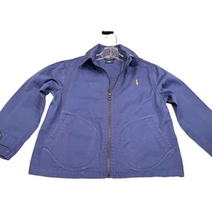 Polo Ralph Lauren Boys Blue Cotton Full Zip Up Jacket Size 5 NWOT - Picture 1 of 12